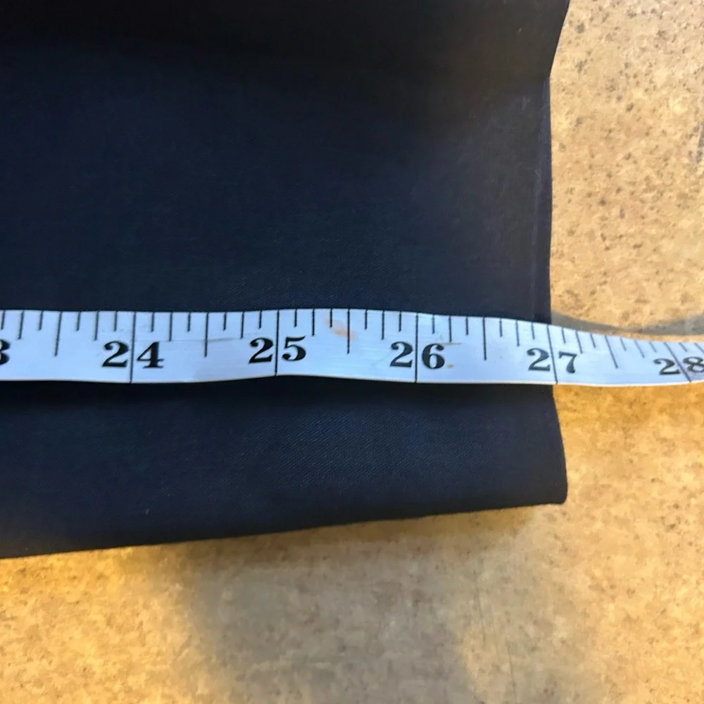 Zara pants - navy straight leg ankle length elastic back NWT - Picture 11 of 11